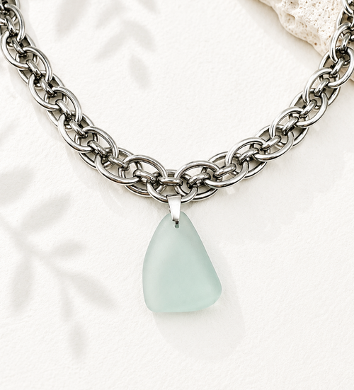 Lagoon Sea Glass Statement Necklace