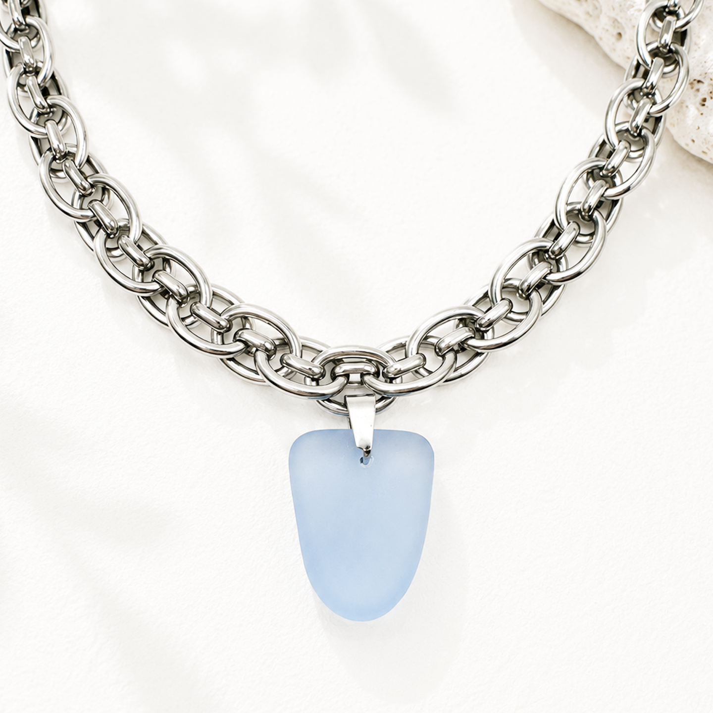 TIDE - Deep Sea Glass Statement Necklace