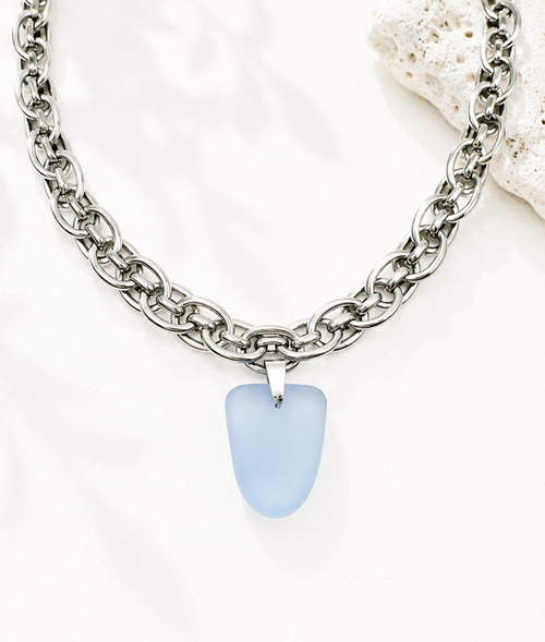 TIDE - Deep Sea Glass Statement Necklace