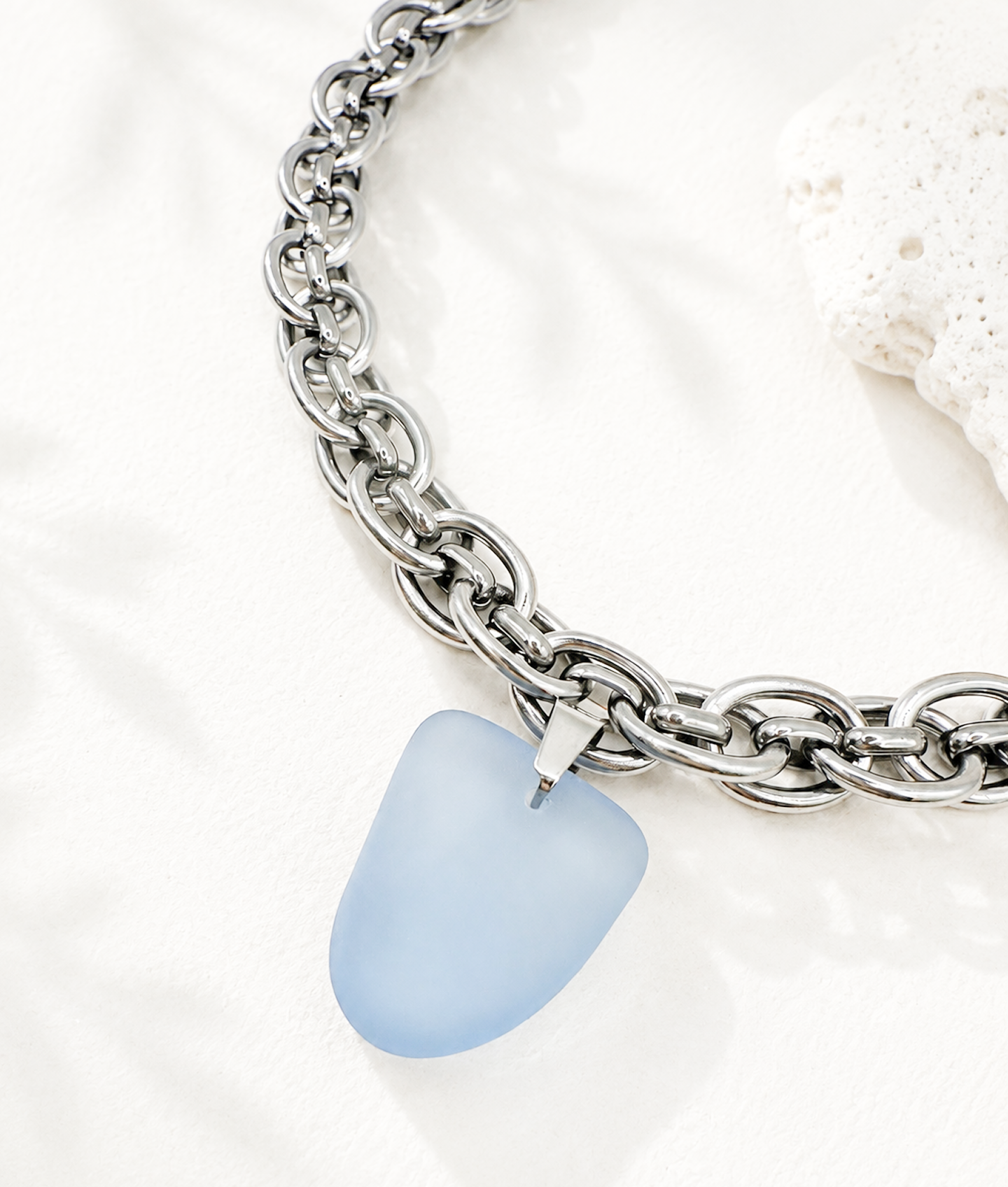 TIDE - Deep Sea Glass Statement Necklace