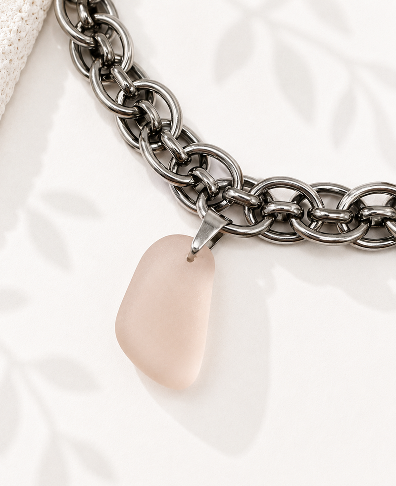 Coral Sea Glass Statement Necklace