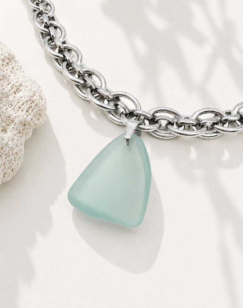 Lagoon Sea Glass Statement Necklace